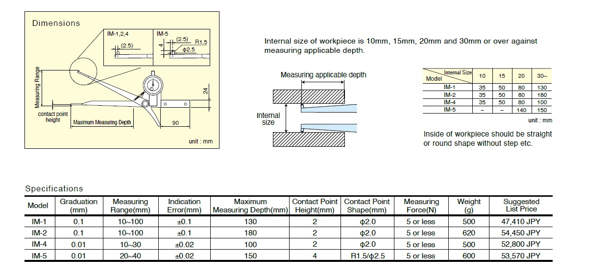Ichiban Precision Sdn Bhd Teclock Teclock Internal Dial Caliper Gauges